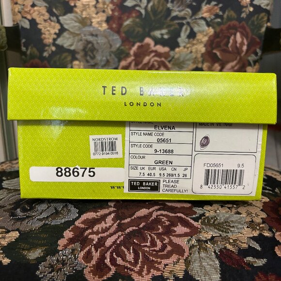 Ted Baker "Elvena" Green Suede High Heel Shoes - Size EUR 40.5, US 9.5 - New - Picture 12 of 14